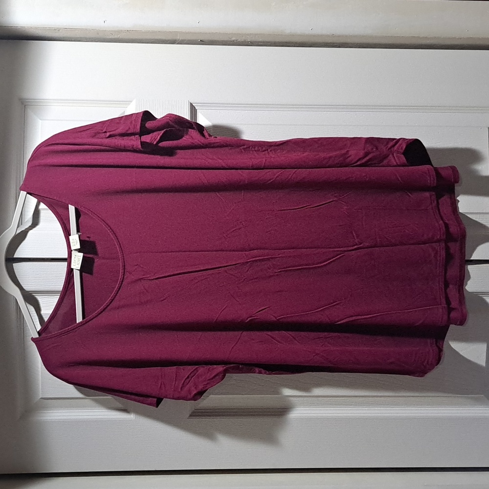 Lucy & Laurel cap sleeve t-shirt knit Top, plus size 2X